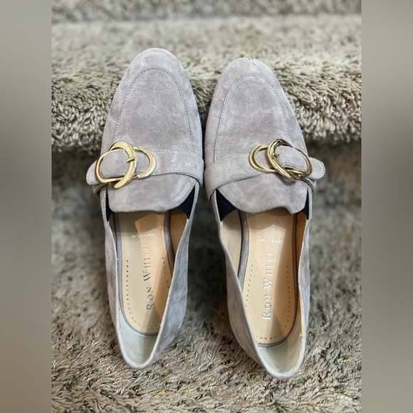 Like new RON WHITE Kianna Weatherproof Cream White Dune color Loafer Women sz 7 - Picture 4 of 14